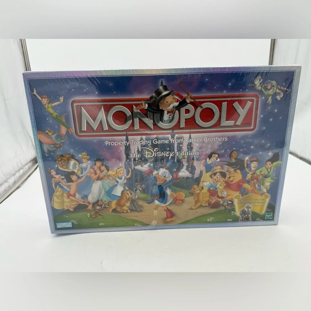 The Disney Edition 2001 MONOPOLY Board Game Hasbro Parker Brothers NEW SEALED.